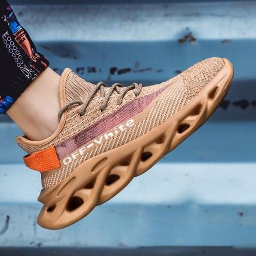 Men lightweight Blade Running Shoes Shockproof Lack up Breathable Male Sneakers Height Increase Walking Gym Shoes Man