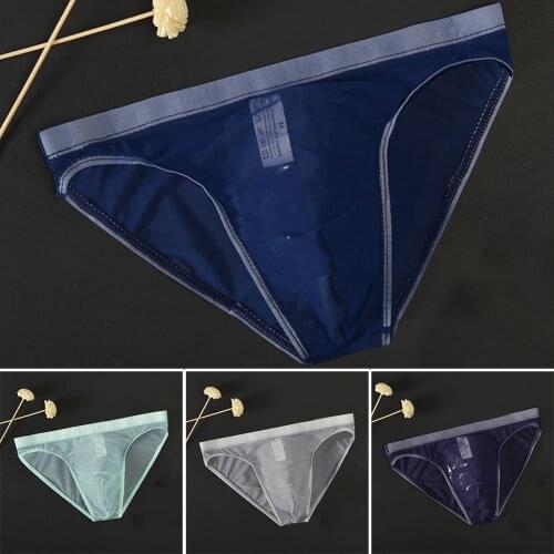 Mens Low Rise Underwear Briefs Sexy Breathable Mesh Thong See Through Lingerie Bikini Briefs Jockstrap Underpants With Hole