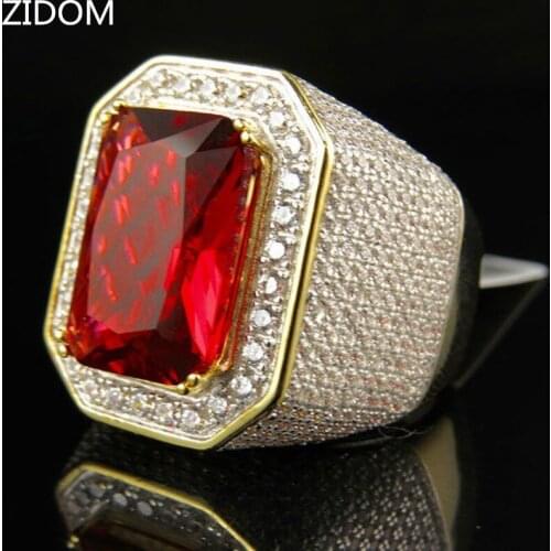 Men Hip hop iced out bling Rings pave setting Cubic Zirconia fashion popular Rapper Charm ring Hiphop jewelry Luxury gifts