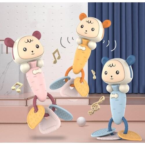 Montessori Soft Teething Baby Teether For Newborns 0 12 Months Infant Toddler Musical Crib Mobile Toy Educational Rattle Teether