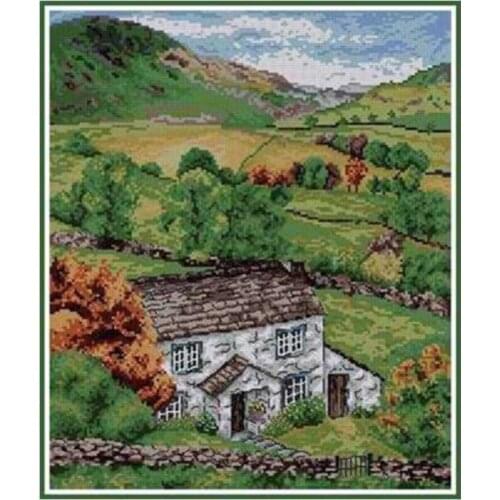 Hidden Mountain Hut patterns counted 11CT 14CT 18CT Cross Stitch Sets DIY Chinese Cross-stitch Kits Embroidery Needlework