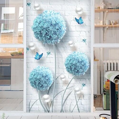 Window glass sticker shading toilet bathroom sliding door bedroom wardrobe home self-adhesive wallpaper