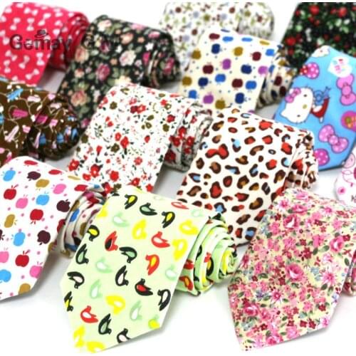 New Floral Print 100% Cotton Ties for Men 8.0 width Goom Neckties High Quality Adult Neck Tie Free Shipping