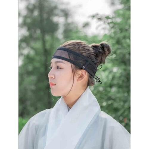 Hanfu Hairbands For Women&Men Chinese Traditional Headdress Adult Cosplay Hanfu Forehead Black Hairbands For Men/Women