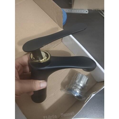 Vidric Manufacturers wholesale black duck tongue single hole bathroom wash basin faucet hot and cold wash basin sink faucet