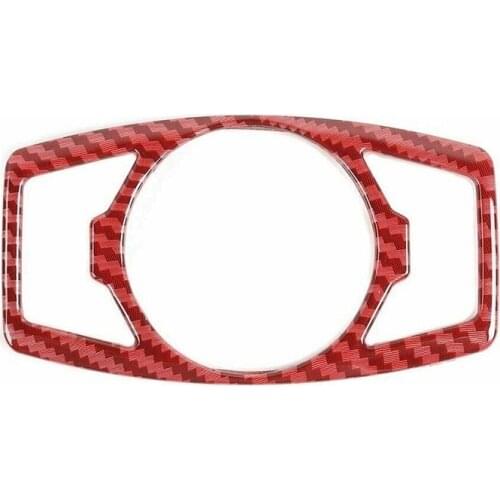 Headlight Switch Cover Trim for Ford F150 & Mustang 2015 2016 2017 2018 2019 2020 Red Carbon Fiber Grain