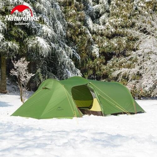 Naturehike Ultralight Outdoor 2-3 Person Camping Tent One Living Room and One Bedroom Tunnel Tents