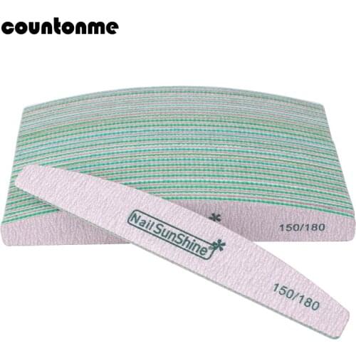 25Pcs/Set Emery Board Nail File Sanding Grinding Nail File 150/180 Buffer Sanding Polisher Block Professional Nail Art Tools Kit