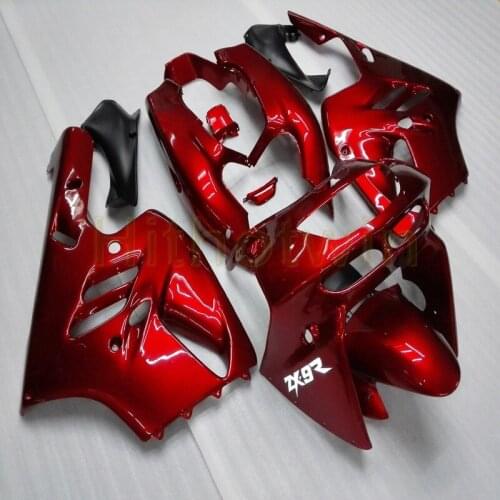 Custom motorcycle cowl for ZX-9R 1994 1995 1996 1997 ZX9R 94-97+Free bolts+red ABS motor Fairing