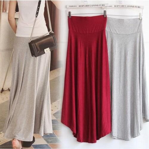 Factory direct sales Modaier high waist bust skirt loose waist elastic thin wide waist skirt temperament thin skirt