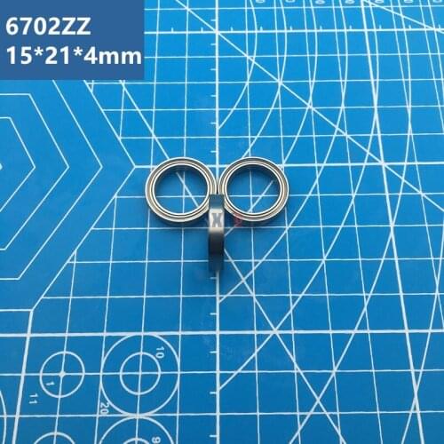 Free Shipping 10pcs ABEC-5 6702ZZ S6702ZZ 6702-2RS(BLACK&BLUE&ORANGE) (15x21x4 mm) Ultra Thin Section Ball Bearings 61702 6702