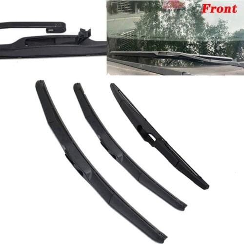 Car Front & Rear Wiper Blades Set For Hyundai i10 MK 2 2013 2014 2015 2016 2017 2018 2019 Windshield Windscreen Wiper blade