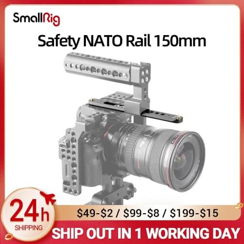 SmallRig Portable Safety NATO Rail 150mm quick-release rail provides a mount for NATO Handles and NATO Clamps 1876