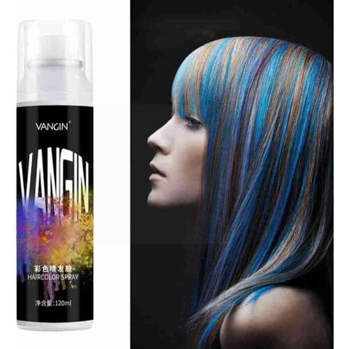 120ml Hair Color Spray Quick Temporary Coloring Agent Dye Washable Color Styling Cosplay Use Product Colorful Instant Hair I8T0