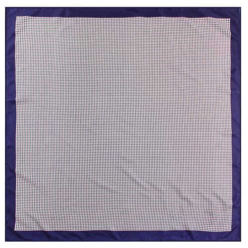 Houndstooth print 90*90cm Square Silk Twill Scarf Hand Rolled Edges Manual Rolled Scarf