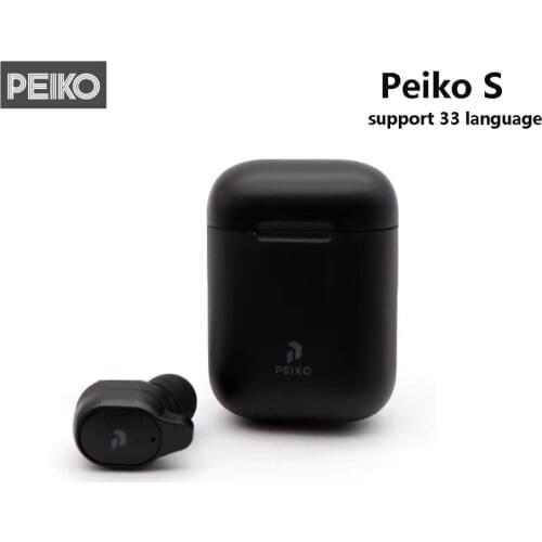 New Peiko S TWS Earphone Wireless Bluetooth Headset BT5.0 Support 33 Languages Translation For Travel and Business Earbuds