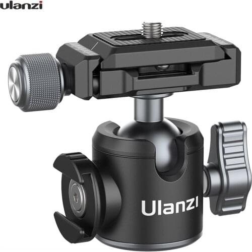 Ulanzi Ball Head Arca Swiss Side Cold Shoe Ball Head with Quick Release Plate 1/4 Inch Screw Mounts for DSLR ILDC Cameras