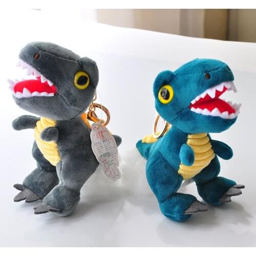 2020 Colors Choice- Small Dinosaur Plush Toy Pendant Boutique , Animal Stuffed Keychain ; Kids Keyring Gift DOLL