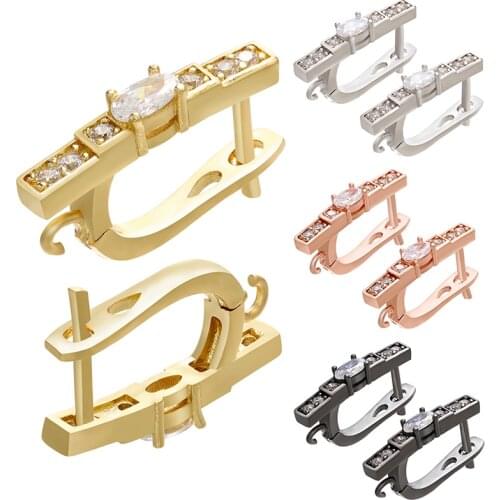 ZHUKOU 13x20mm DIY Earrings Clasps Hooks for women Handmade DIY Jewelry Making Accessories components model:VE187