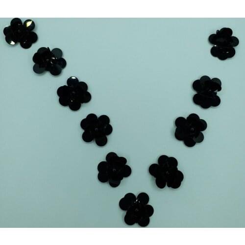 10pcs/lot Handmade rhinestone beaded Patches for clothing Sew on sequin applique flowers embroidery parches for shoes hat bags