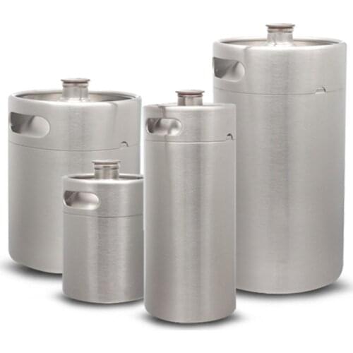 2-5L Stainless Steel Beer Mini Keg Growler for Home Wine Beer Brew Brewing Making NEW