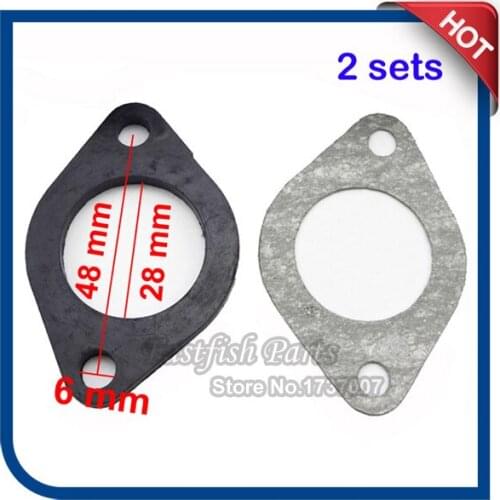 2sets/pack 28mm Carb Manifold Intake Pipe Gasket For Mikuni VM24 Keihin PE24 26 28 OKO Pit Dirt Bike Motorcycle Motocross