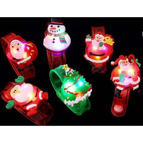 2018 100pcs Multicolor Led Light Bracelet Up Acrylic Bangle For Party Bar New Year ,christmas, Hot Dance Gift Christmas Toys