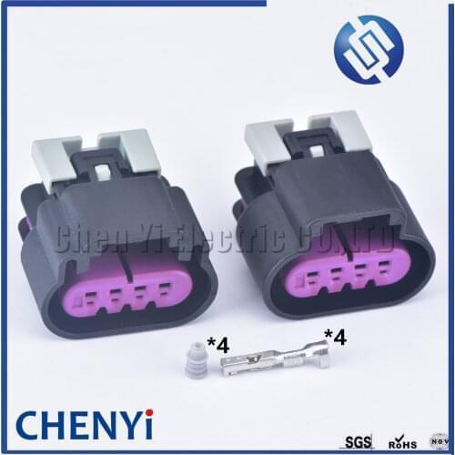 1set 4 pin female auto waterproof ignition coil plug oxygen sensor connector 15487756 GT series socket for Buick Chevrolet