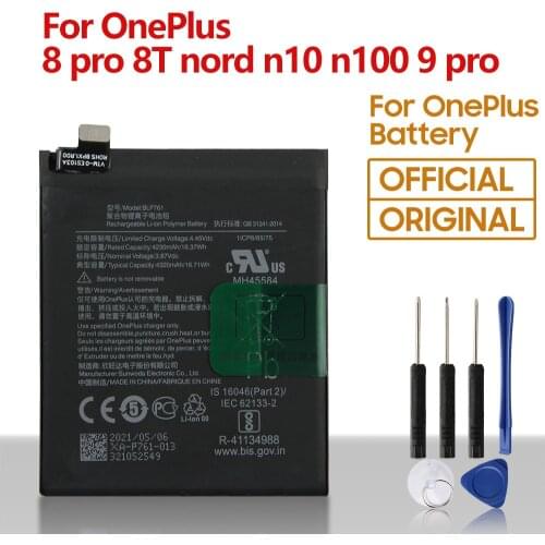 Original Replacement Battery For OnePlus 8 8T 8 Pro 9 9 Pro Nord 5G Nord N10 5G Nord N100 BLP761 BLP759 BLP801 BLP785 BLP813