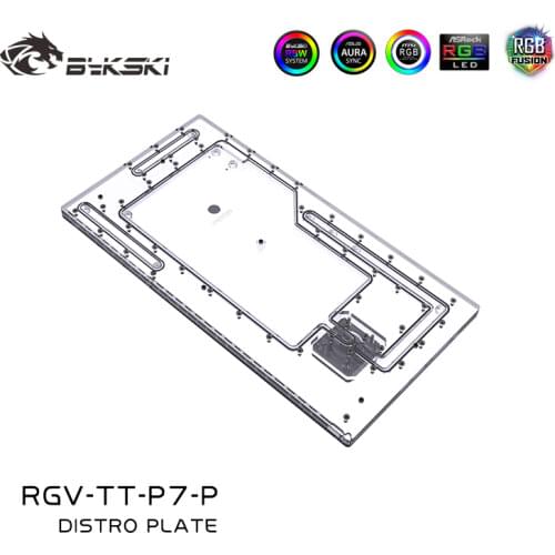BYKSKI Acrylic Board Water Channel Kit Solution for Thermaltake P7 Computer Case for CPU/GPU Block Support DDC Pump