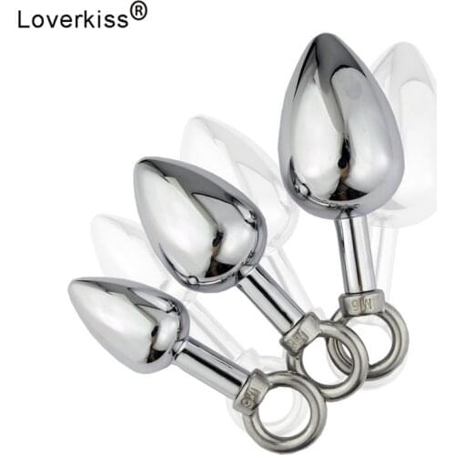 Butt Plug Anal Plugs with Handle Ring Unisex Sex Stopper Dildo Dilator Adult Toys for Men/Women Anal Trainer for Couples BDSM