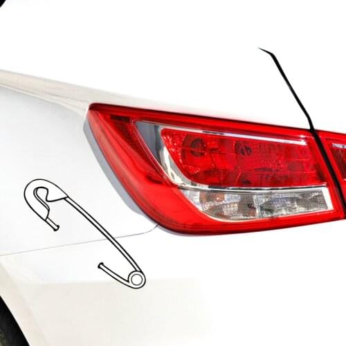 Volkrays Car-styling Creative Funny Pin Paper Clip Sewing Car Sticker Decal Accessories for Volkswagen Polo Golf Mazda Smart
