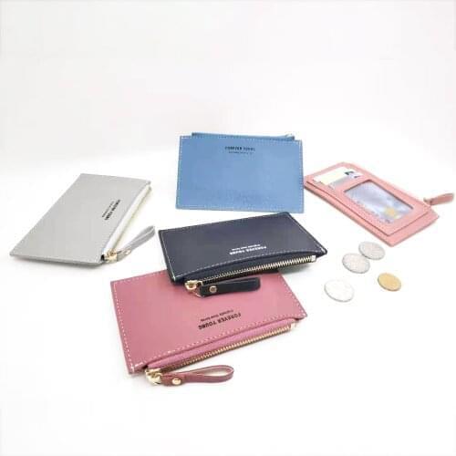 Men and women PU zipper card holder business card holder credit card holder bank card bag ID card bag student card holder gift