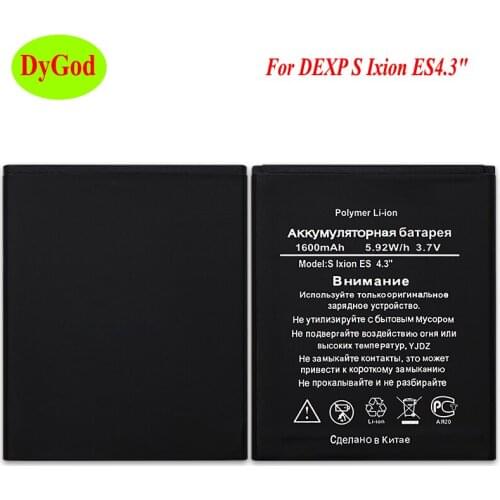 DyGod 1600mAh For DEXP S Ixion ES 4.3" Battery Replacement For DEXP S Ixion ES 4.3" Batteries Bateria Smart Phone