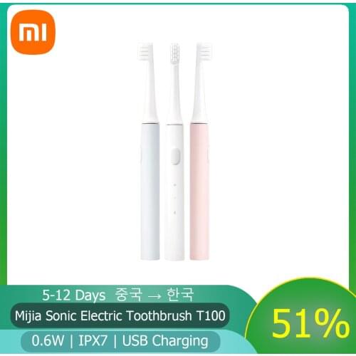 Xiaomi Mijia Sonic Electric Toothbrush T100 Cordless USB Rechargeable Waterproof Ultrasonic Automatic Tooth Brush for Adult