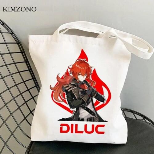 Genshin Impact shopping bag grocery canvas shopper handbag bag sac cabas bolsas reutilizables bolsa compra foldable custom