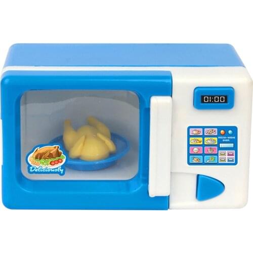 Microwave Oven Toy with Light Kitchen Simulation Role Play Cooking Toy Kids Toddlers Birthday Gift