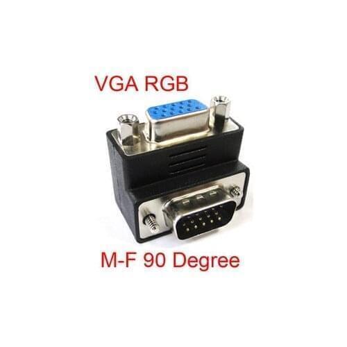 Chenyang Cable Up Angled 90 Degree VGA SVGA Male To Female Adapter