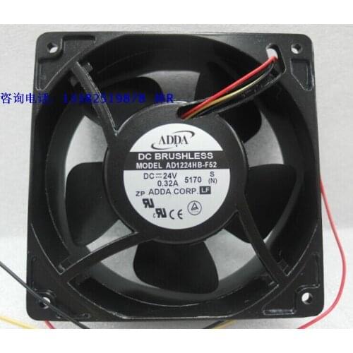 NEW ADDA AD1224HB-F52 12038 DC24V aluminum cooling fan