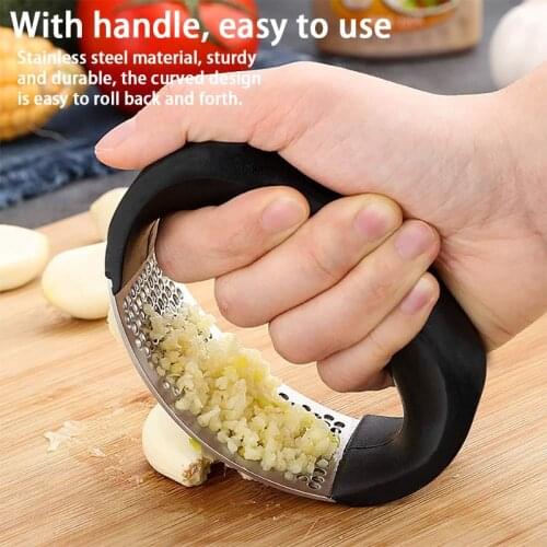 Portable mini kitchen tools Kitchen Press Squeezer Ginger Garlic Tool 2Pcs Comfortable large handle Manual Garlic Press Device