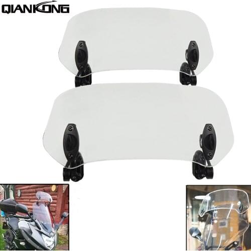 Airflow Adjustable Windscreen Wind Deflector Universal Motorcycle Windshield For Honda CBR 125R 250 250R 300R 400 500R 1000XX