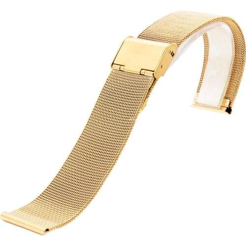 Milan thin net watch with 16mm 18mm 20mm 22mm stainless steel strap, webbing Wristband Bracelet free postage for men and women