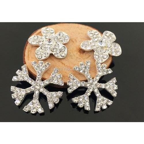 Decorations for Wedding Snowflake Decorations 10pcs Crystal Decorations Flower Decoration Embellishment for DIY Hair Accessories