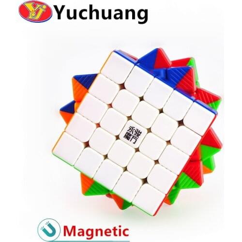 Yj Yuchuang V2M 5x5x5 Magnetic Magic Cube Stickerless Yongjun Speed Puzzle Cube Magnets V2 M Educational Toys For Children