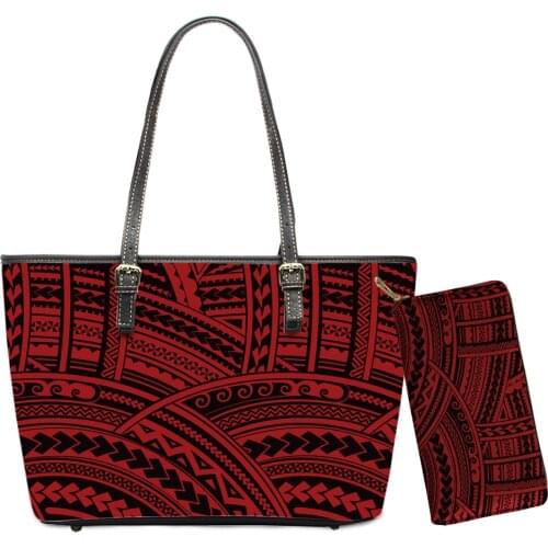 Bohemia Flowers Pattern Ladies Luxury Handbags 2set Large Capacity Female Shoulder Bag Fashion Women Long PU Purse Free Dropship