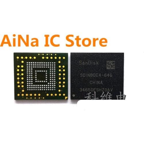 1pcs~10pcs/lot SDIN8DE4-64G SDIN8DE4-64 8DE4-64G BGA153 EMMC 64GB flash chip New and original