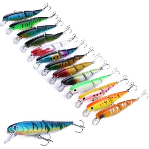 13pcs/lot Multi section fishing lure set Wobblers Swimbait hard lure trolling Minnow fake baits sea Carp Fishing gear jerkbait