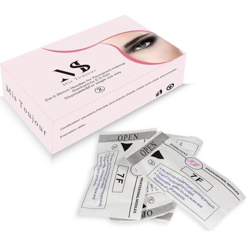 30PCS 7F Microbalding Needle Cartridges For Tattoo Dermografo Eyebrows Micropigmentation Machine Permanent Makeup Accessories