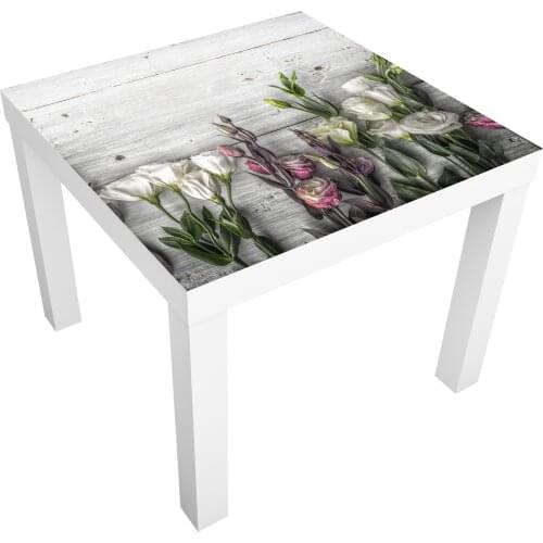 3D Art Table Sticker Flower On Wood Table Cover Wallpaper mural Wall Print Decal Kitchen Decor Wall Mural Photo Home Living