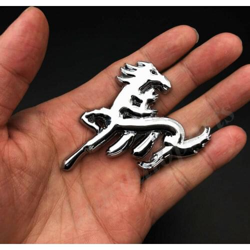 3D Metal Chinese Character Runing Horse Pony Car Emblems Badge Decal Sticker